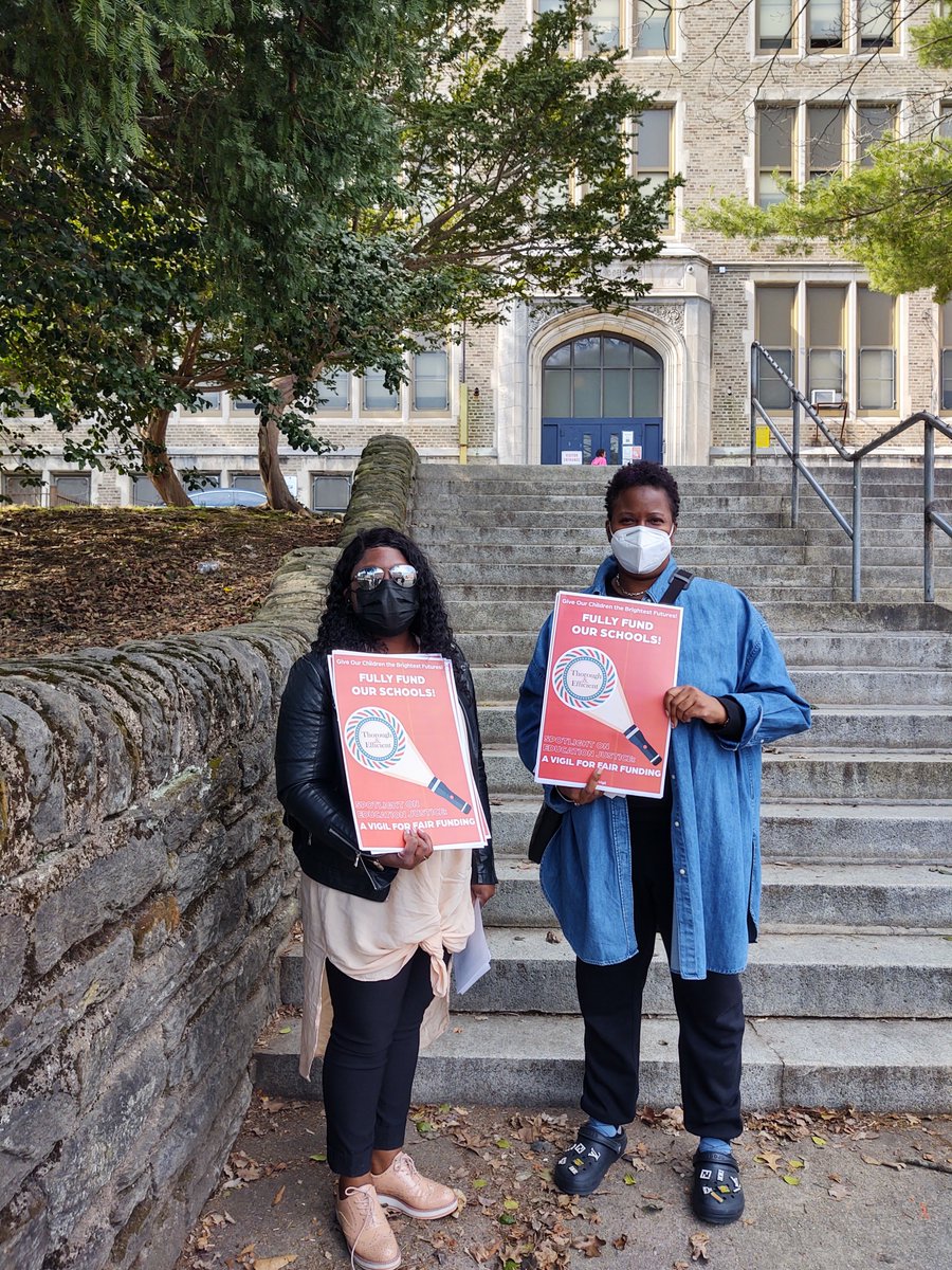EdVotersPA's tweet photo. Families from Houston Elementary School came out to support education justice for PA students #EdVigil https://t.co/jrzPIicPso