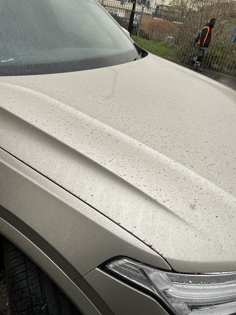 AdamGallucciUK's tweet photo. @YouStormorg It’s hit south London already - just ask my car 😕 #bloodrain #SaharanDust https://t.co/x0AauPwKmi