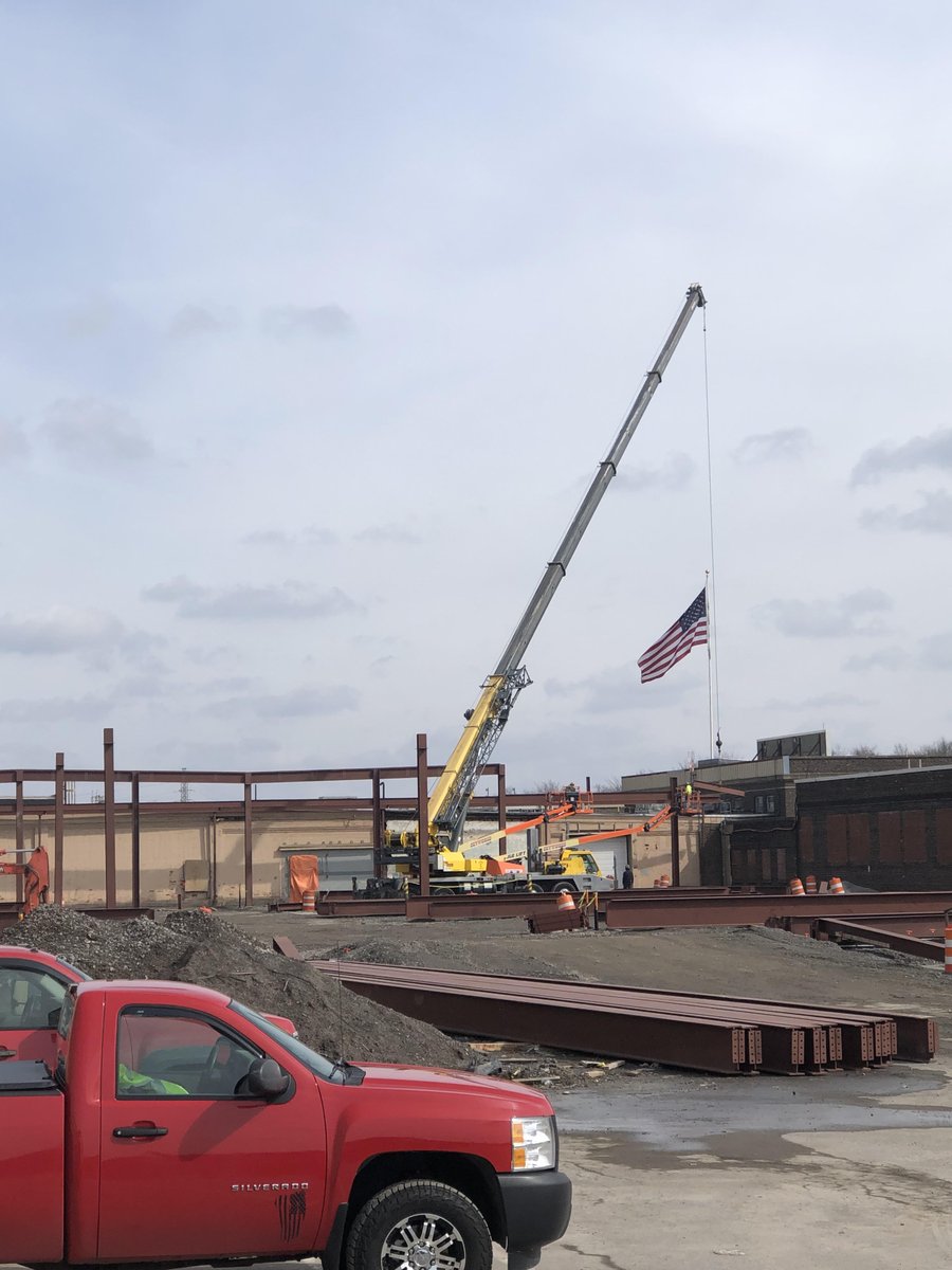 BfloConstruct's tweet photo. Construction happening at the Sumitomo Rubber USA expansion in Tonawanda, NY. This 55,000 sq ft project will house 8 new tire building machines, doubling the local production capacity. Stay tuned for more progress pics of the expansion! #BuildingBuffalo #WNY #Construction https://t.co/JaP53XHSiz