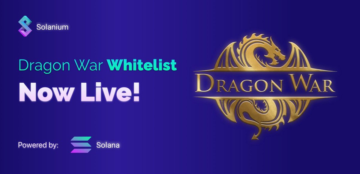 Solanium (@solanium_io) on Twitter photo <a href="/io_dragonwar/">Dragon War Official | F2P Version is live</a> Whitelist is now LIVE!
Dragon War is the Turn-Based Strategy Game based on Blockchain technology. Buy Heroes, Summon Dragon to form a team to battle in PVE or PVP 🐉
Whitelist Here➡️solanium.io/project/dragon…
IDO Guidelines➡️link.medium.com/fxvL5yHyrob <a href="/io_dragonwar/">Dragon War Official | F2P Version is live</a> Whitelist is now LIVE!
Dragon War is the Turn-Based Strategy Game based on Blockchain technology. Buy Heroes, Summon Dragon to form a team to battle in PVE or PVP 🐉
Whitelist Here➡️solanium.io/project/dragon…
IDO Guidelines➡️link.medium.com/fxvL5yHyrob
