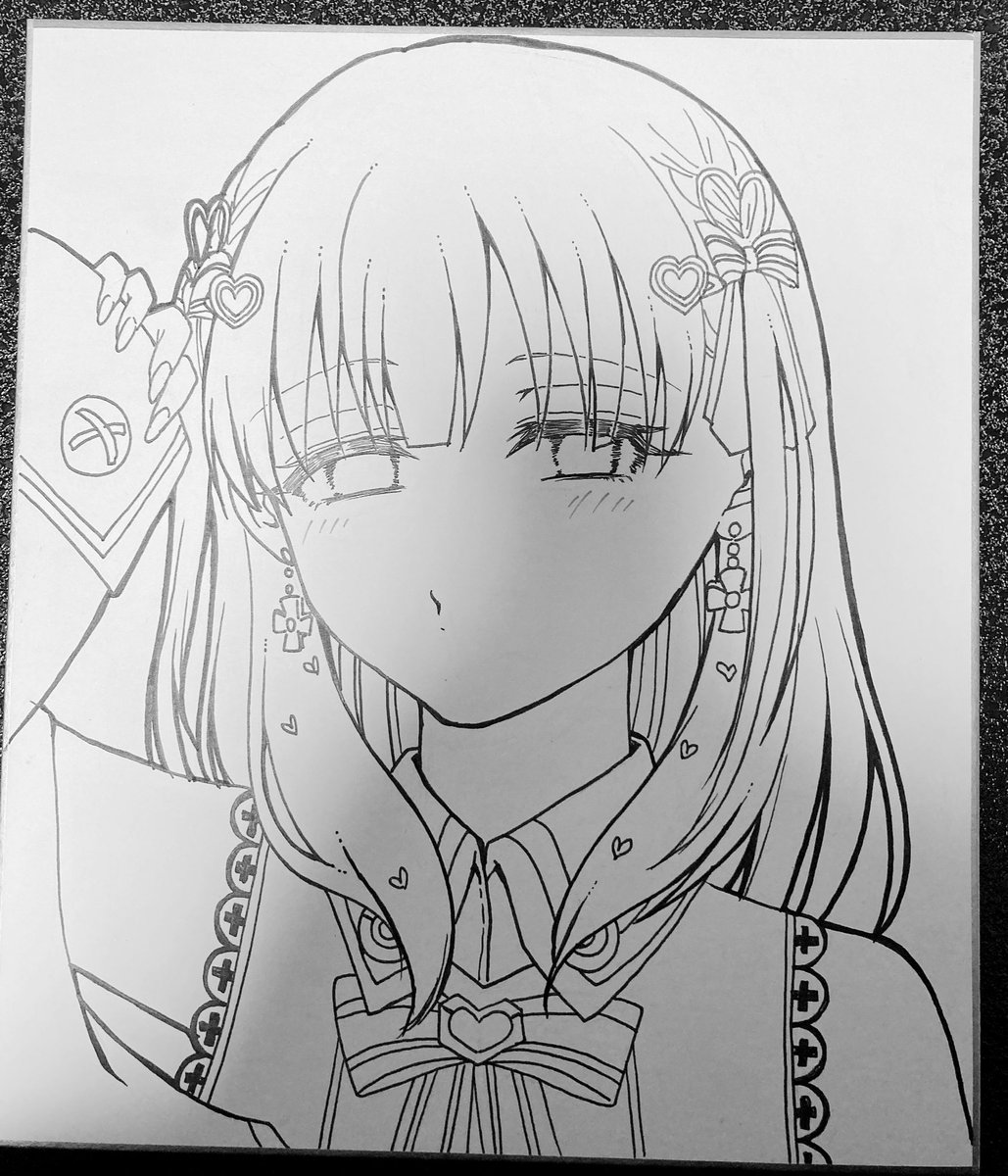 まゆ線画終わりました 