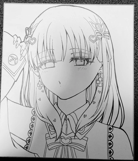 まゆ線画終わりました 