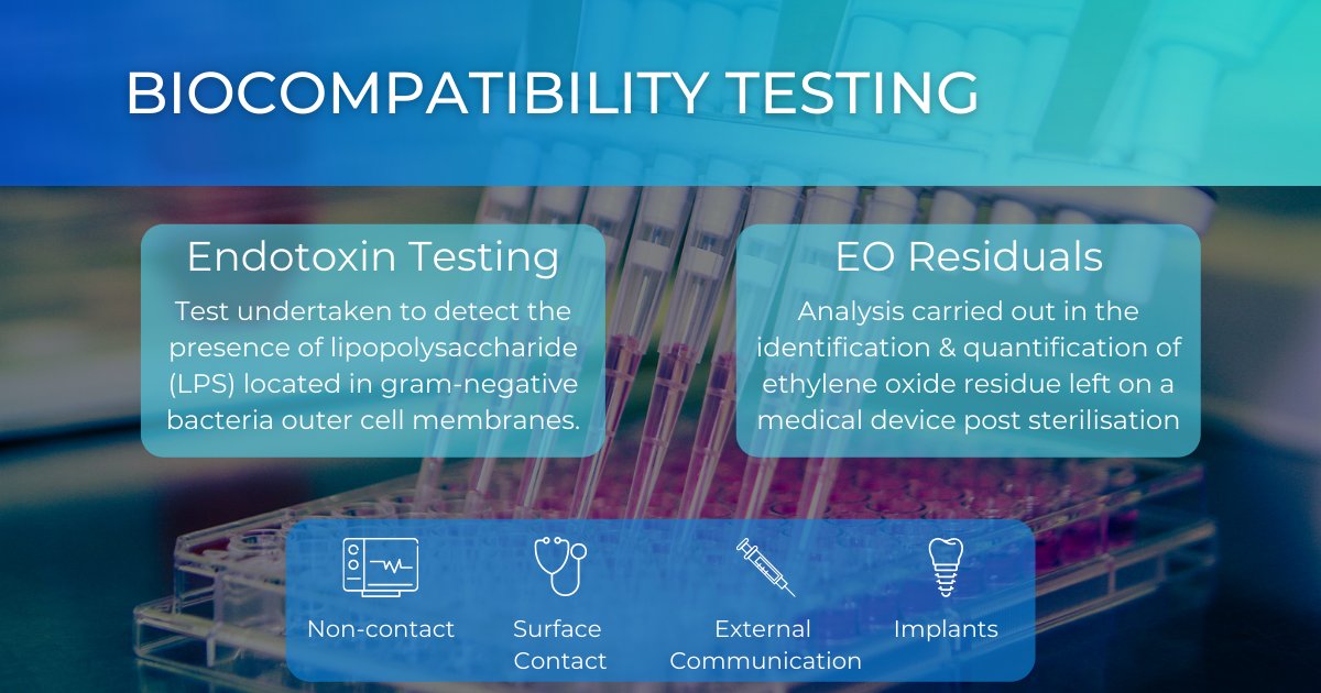 BIOCOMPATIBILITY TESTING 🔬

Biocompatibility testing is a vital part of biological risk assessments for medical devices. Andersen Caledonia is one of the UK's leading medical device testing organisations in the UK &amp; Ireland. 

lnkd.in/dAkmz3rp