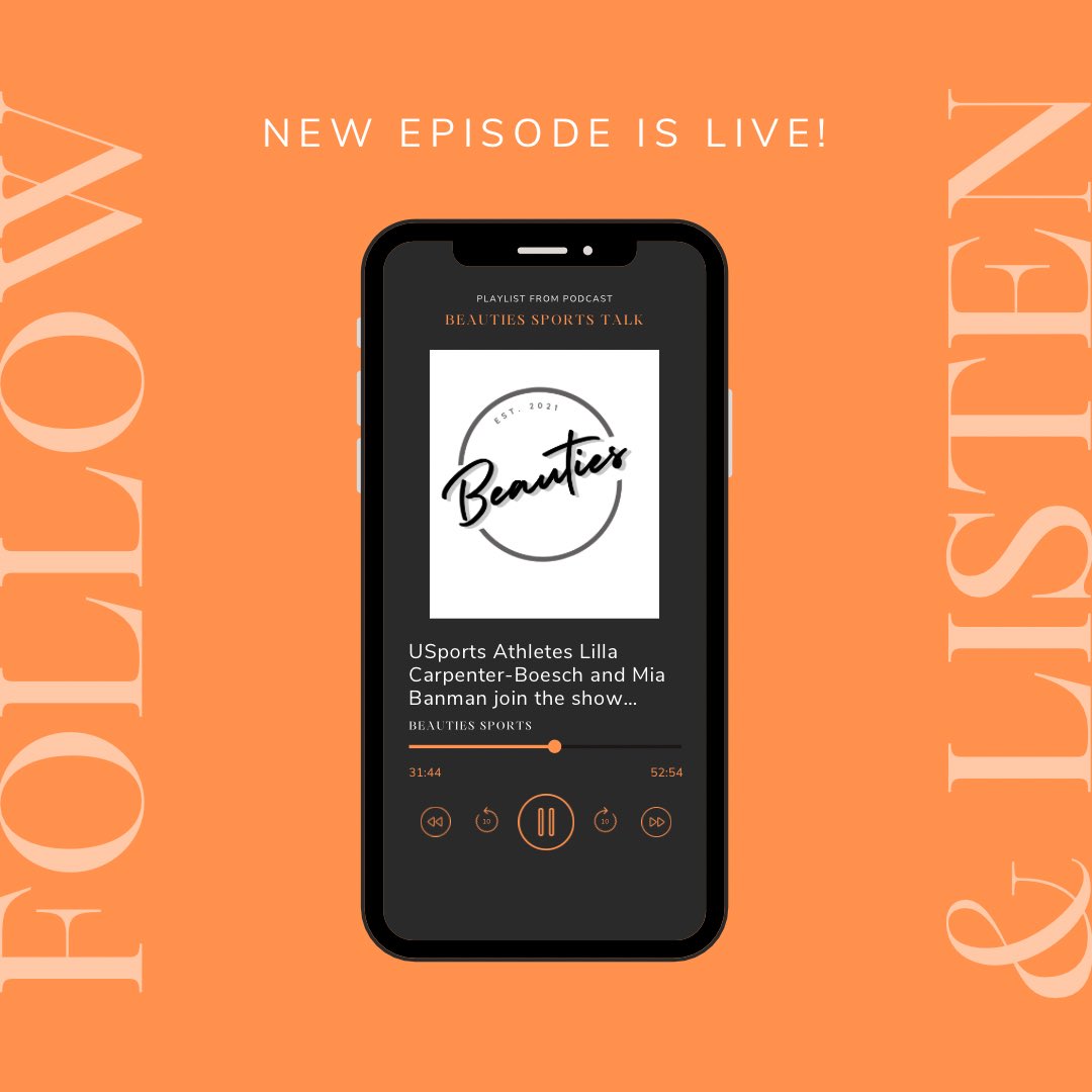 USPORT athletes on the pod this week! You don’t want to miss it! 

We also talk everything womens sports too!! 

Listen: podcasts.apple.com/ca/podcast/bea…

Watch: m.youtube.com/watch?v=rp0n4W…