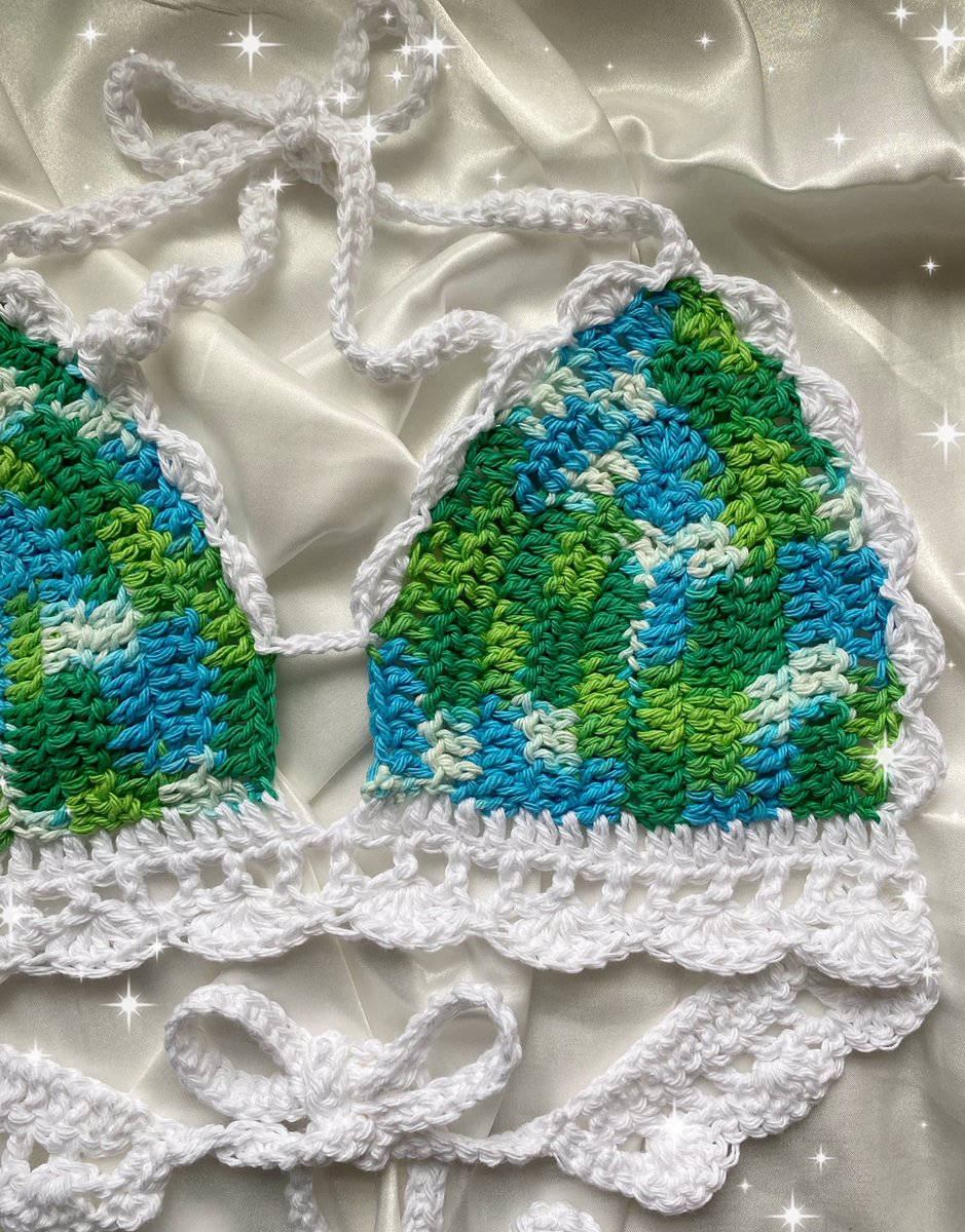 swtpeacrochet's tweet photo. I just had a huge site update!! Lots of affordable crystals and seven ready to ship bralettes 🌿✨🌼 

Rt to spread the word!!! Website linked below 🪴 https://t.co/eqThrYGmSl