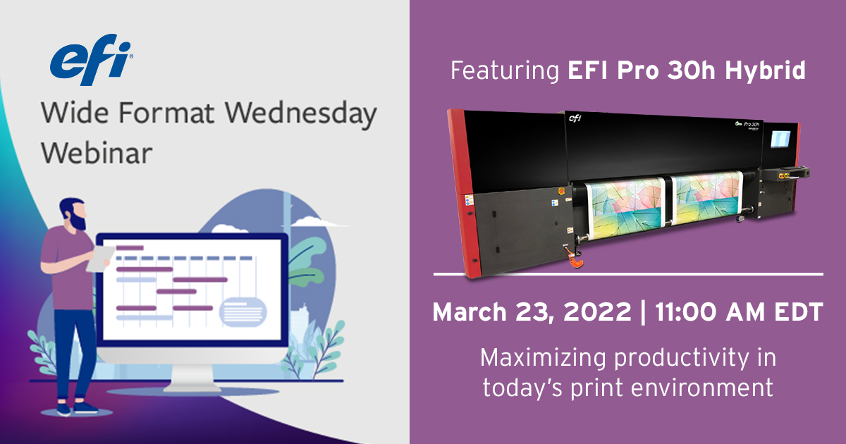 NazdarSourceOne's tweet image. Join @EFIPrint for Wide Format Wednesday featuring the Pro 30h. Discover how to do more with fewer resources &amp;amp; gain production efficiencies that will drive down operating costs

Register today: bit.ly/EFI-WFW

#Webinar #Pro30h #WideFormat #Printer #Graphic #Inkjet #Print