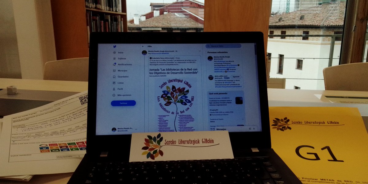 Desde una biblioteca pública de mi ciudad, procesando lo vivido en la jornada sobre "Las bibliotecas de la Red con los ODS". 
Gracias <a href="/fvernalte/">francisca pulgar</a> por la confianza!
Un placer desvirtualizar a <a href="/evaalberdi/">Eva Alberdi</a> <a href="/ferjur/">Fernando Juárez Urquijo</a>!
Un chute de energía escuchar a <a href="/aliciaselles/">alicia sellés carot</a>! 
#LiburuteGJH #BibliODS