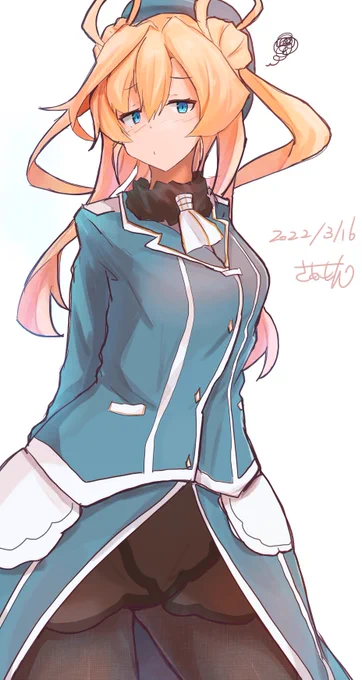 #艦これ版深夜の真剣お絵描き60分一本勝負
 #艦これ版真剣お絵描き60分一本勝負_20220316
髪色で  ぱんぱ艦隊  にスカウトされた 阿武隈 