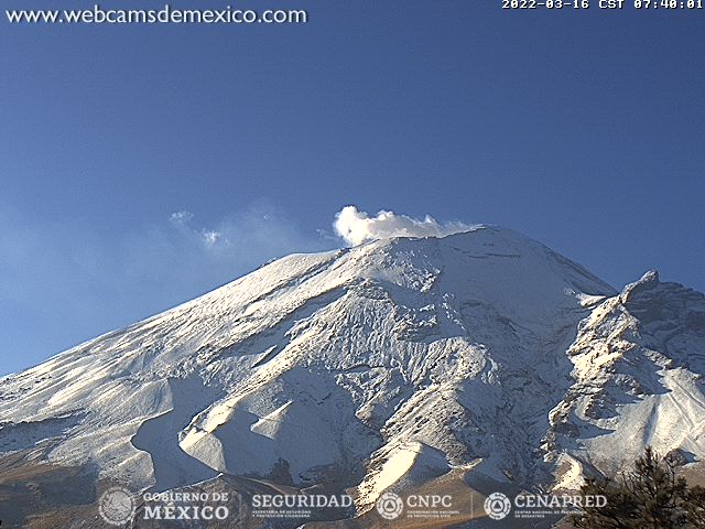 La nevada belleza del volcán #Popocatépetl esta mañana.

Vista #Tlamacas. Gracias #CENAPRED

Para ver en tiempo real:
webcamsdemexico.com/webcam/popocat…