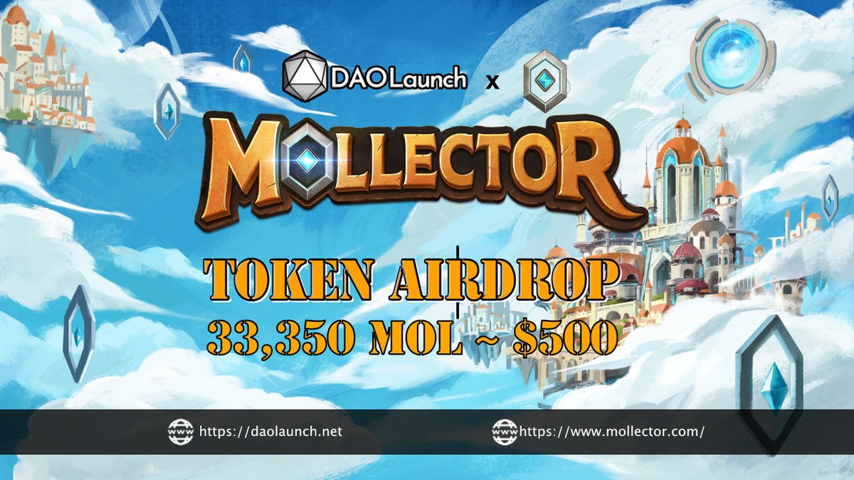 $500 worth of $MOL are being given away to 50 luckiest @MollectorGame fans 😍

Are you ready to try your luck? Join us at:
gleam.io/competitions/P…