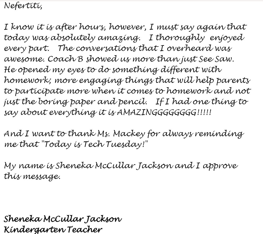 Nefertiti Singleton Ed.S🤩 (@teachsingleton) on Twitter photo 🌹Just wanted to share some feedback that one of the participants from our edcamp sent us! This is the kind of transformative feedback that helps our team plan engaging PD! I'm ecstatic and can't wait to continue the work! Thanks, @SShen71 for giving us our roses! <a href="/FCSVanguard/">FCS Vanguard</a> 🌹Just wanted to share some feedback that one of the participants from our edcamp sent us! This is the kind of transformative feedback that helps our team plan engaging PD! I'm ecstatic and can't wait to continue the work! Thanks, @SShen71 for giving us our roses! <a href="/FCSVanguard/">FCS Vanguard</a>