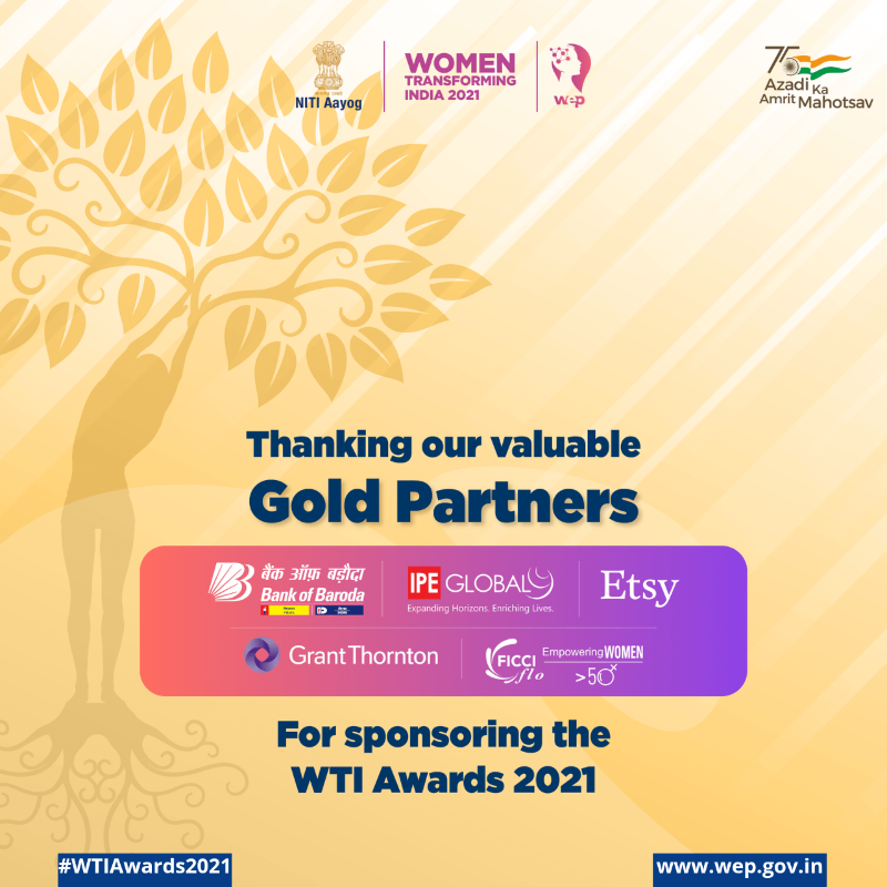 NITIAayog's tweet photo. A token of thanks to the sponsors &amp; partners of #WTIAwards2021!👏

Your continued support &amp; guidance has played a crucial role in ensuring that the entrepreneurial ecosystem for women continues to flourish.

👉Join us LIVE for the awards on 21st March: https://t.co/hWITYMUQks