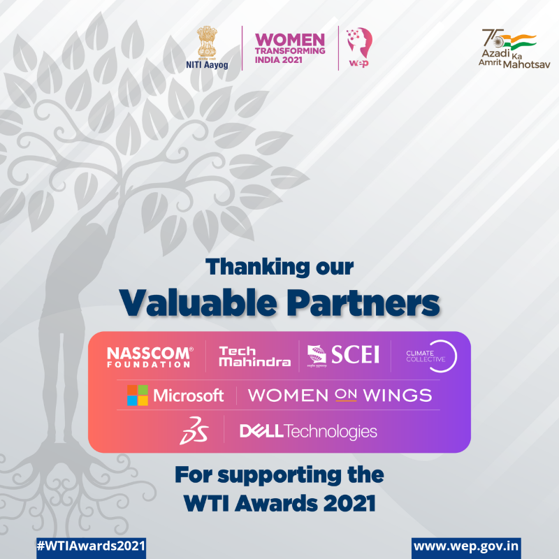 NITIAayog's tweet photo. A token of thanks to the sponsors &amp; partners of #WTIAwards2021!👏

Your continued support &amp; guidance has played a crucial role in ensuring that the entrepreneurial ecosystem for women continues to flourish.

👉Join us LIVE for the awards on 21st March: https://t.co/hWITYMUQks