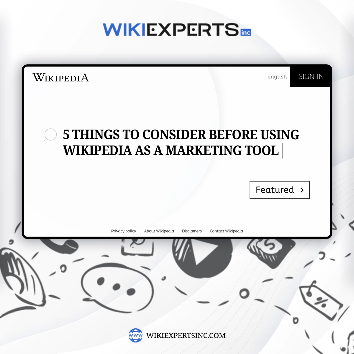 Wikiexpertsinc's tweet photo. Here’s our latest blog on 5 Things to Consider Before Using Wikipedia as a Marketing Tool:
https://t.co/1ct6AUOVvy

#Wikipedia #Wikipediaservices #blog #contentwriting #writingservices https://t.co/f9hJWXOeXG