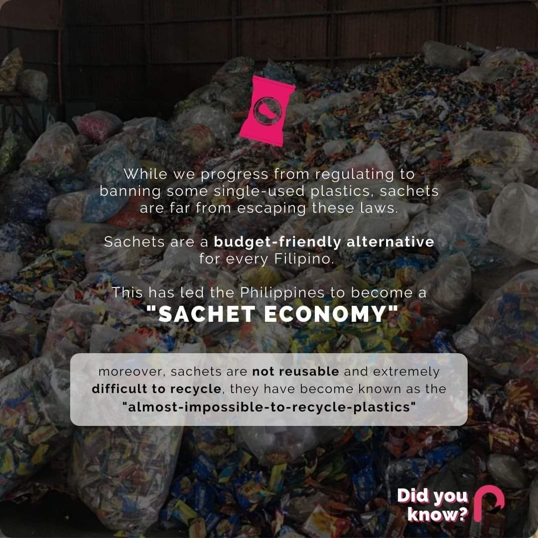 zeplaf's tweet photo. Sachets are a budget-friendly alternative for every Filipino. This has led the Philippines to become a "sachet economy".

Moreover, sachets are not reusable and extremely difficult to recycle, they have become known as the "almost-impossible-to-recycle-plastics".

HOWEVER.... https://t.co/ywrl4ggsU5