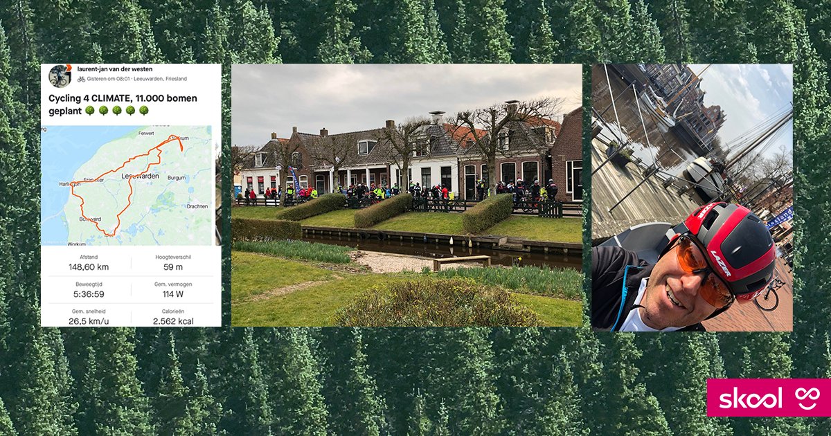 SkoolNL's tweet photo. Vandaag is het Nationale Boomfeestdag🌳

In het teken van deze dag hebben wij 2.000 bomen gedoneerd. Dit deden wij om het initiatief van Laurent-Jan te steunen, hij fietste maar liefst 148,60 KM voor Cycling4Climate. De Elfstedentocht maar dan op 2 wielen. 

#Skool #Boomfeestdag https://t.co/ayFoYdBx6G