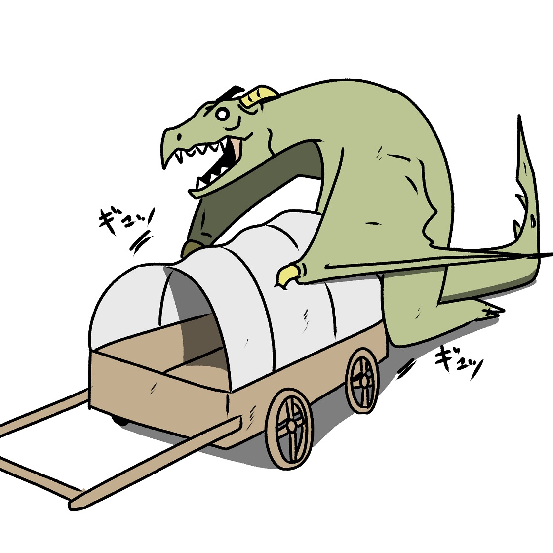 askh559's tweet image. 大 変 だ.オ ラ の 荷 車 が ワ イ バ-ン に 襲 わ れ て い る だ. http...