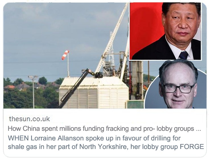 TheCraneReport's tweet photo. 🚨BREAKING: How China spent millions funding #fracking & #profracking #lobbygroups
WHEN Lorraine Allanson spoke up in favour of drilling for shale gas in her part of North Yorks, her group #FORGE welcomed #FrackMaster, now in federal prison for #fraud ...
https://t.co/QuVcLrG9Q6 https://t.co/csTtR5ITJb
