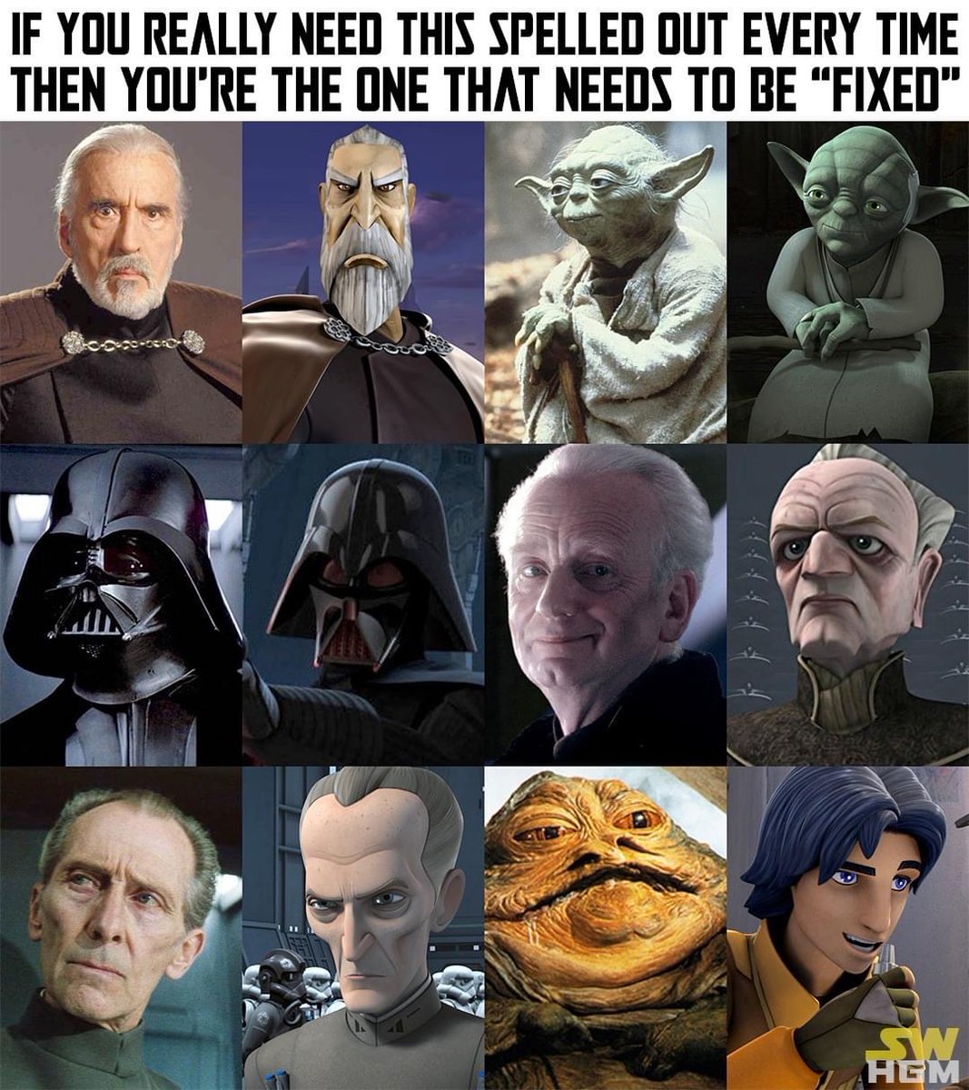 TatooineSons's tweet image. Here you go @ATGcast! All of them in one meme, just for you!