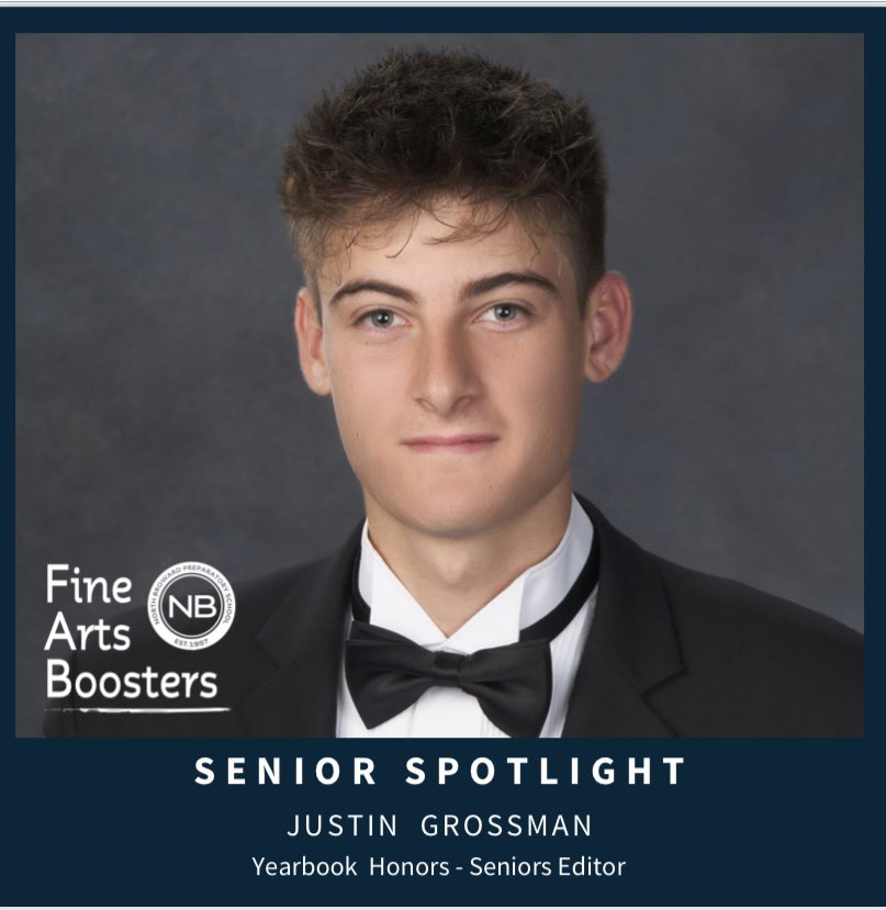 NBPrepFAB's tweet photo. Fine Arts Bravos Senior Spotlight on North Broward Preparatory School Senior Justin Grossman. We applaud you!! https://t.co/LmnbpaRtUc