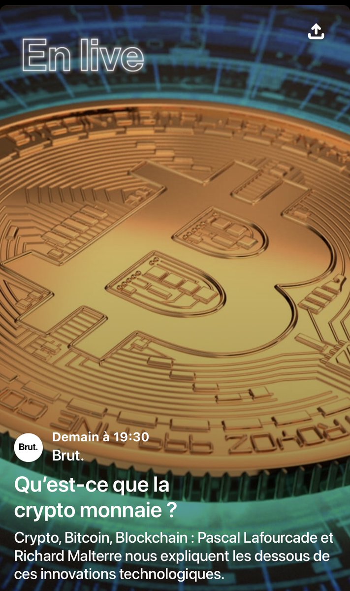 Rrfly's tweet photo. Vous faites quoi demain à 19h30 ? Parce que je vous invite à venir sur @brutofficiel on va parler de #cryptomonnaies ! (rdv jeudi 17 Mars sur https://t.co/TKcQPT4ZoI ) https://t.co/7gSewzvUYX