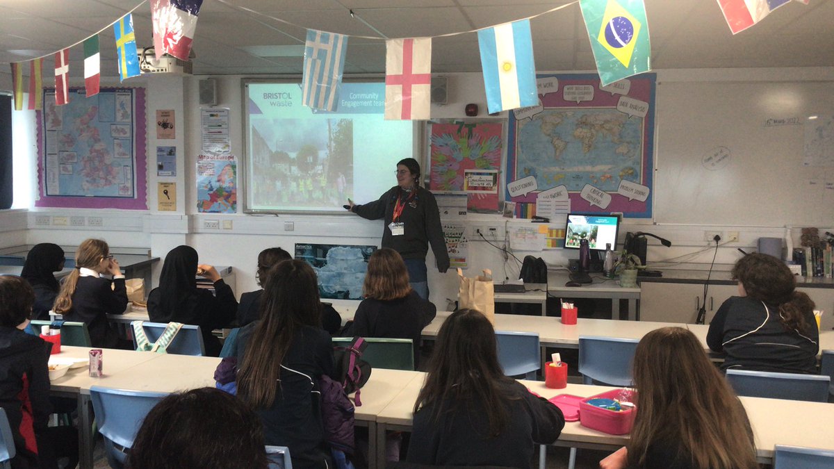 fhshumanities's tweet photo. Delighted to welcome Noelia from @BristolWaste  for the first lunchtime seminar celebrating our theme for Term 4 “Sustainability” here at @FHSBristol https://t.co/BZt158hYnF