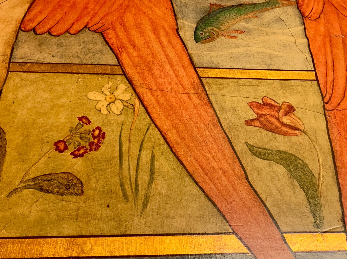 HistChurchScot's tweet photo. Gorgeous spring flowers from #PhoebeTraquair’s mural cycle in the mortuary chapel of the former Royal Hospital for Sick Children #Edinburgh A building with an uncertain future and deserving of wider recognition.
#SpringInChurches
#AnimalsInChurchesHour https://t.co/XWRorA81mq