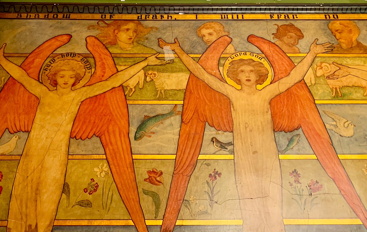 HistChurchScot's tweet photo. Gorgeous spring flowers from #PhoebeTraquair’s mural cycle in the mortuary chapel of the former Royal Hospital for Sick Children #Edinburgh A building with an uncertain future and deserving of wider recognition.
#SpringInChurches
#AnimalsInChurchesHour https://t.co/XWRorA81mq