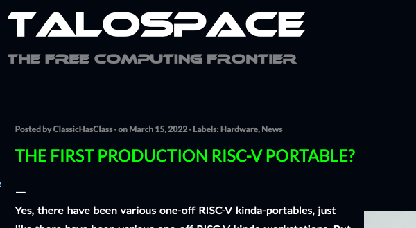 mpc7500v2's tweet photo. The first production #RISCV portable?
https://t.co/vjXuufJWe6
#LibreSOC #Microwatt https://t.co/IC16FTZTPD