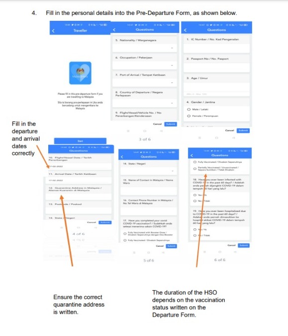 MYEmbMadrid's tweet photo. Requirements To Fill In The Pre-Departure Form Via The MySejahtera Application For Travellers Entering Malaysia From Abroad. https://t.co/pwCR9rgaNr