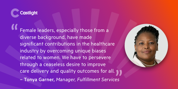 CastlightHealth's tweet photo. This #womenshistorymonth, we're recognizing some of the incredible women working at Castlight. Tonya's grit and determination are uniquely balanced with the compassion and care she offers to all those around her. Thank you, Tonya, for all you do! https://t.co/aPG0RARpvW