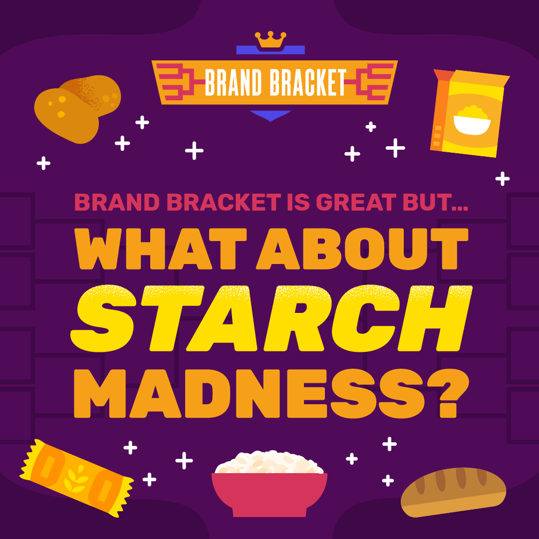 FetchRewards's tweet photo. What about starch madness? Here’s our starting five:
Potatoes
Pasta
Bread
Cereal
Rice
Let us know in the comments AND be sure to fill out your #BrandBracket https://t.co/mkgTGmkYIc