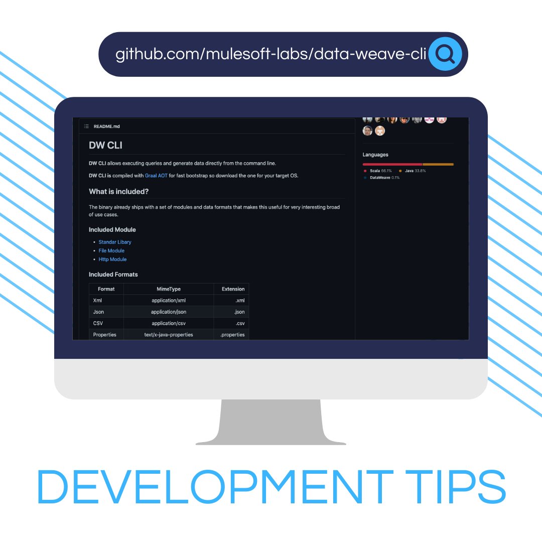 DevAlexMartinez's tweet photo. Did you know there's a #DataWeave #CLI tool?

Go check it out on their #GitHub page to learn more about it!

https://t.co/eFoRxzCWoa https://t.co/AM6F7btNLO