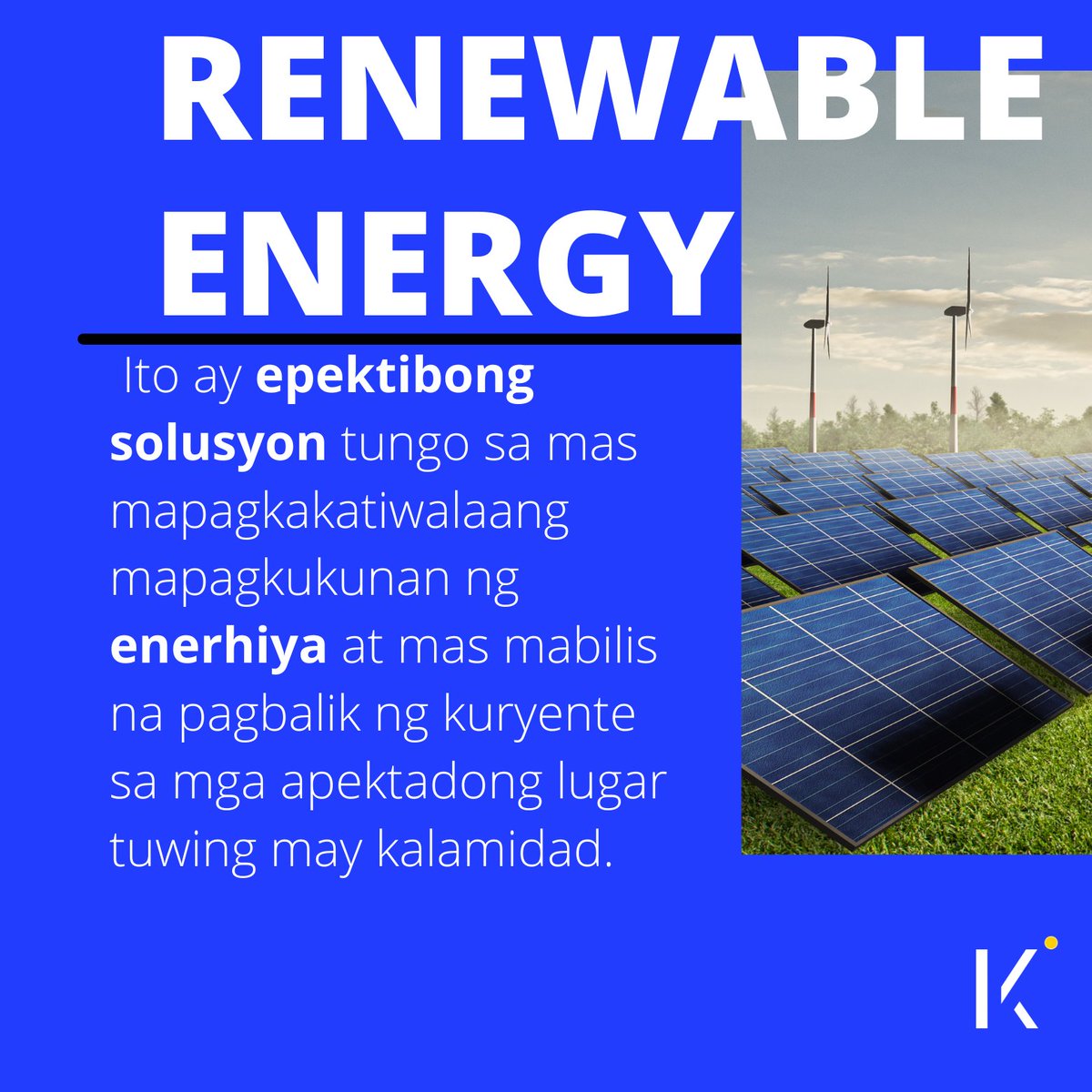 GreenJuris's tweet photo. Alamin kung ano ang Renewable Energy at ang mga iba’t ibang uri ng Renewable Energy na pwedeng gamitin dito sa Pilipinas:
#climatestrike
#climatechangeph https://t.co/DnYCPhEjaO