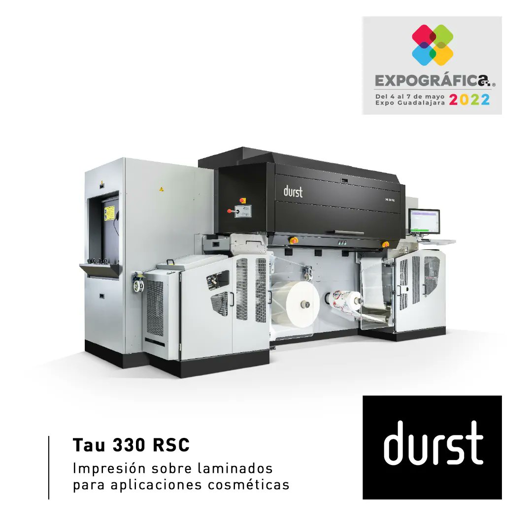 bazargrafico's tweet image. EVOLUCIONA TU NEGOCIO
Equipada con la última tecnología RSC, la Tau 330 RSC E combina la mejor calidad de impresión de su clase con una inversión económica.
Se puede ampliar hasta 8 colores con una velocidad de impresión de 80 m lin/min,  #expografica2022 #durstgroup