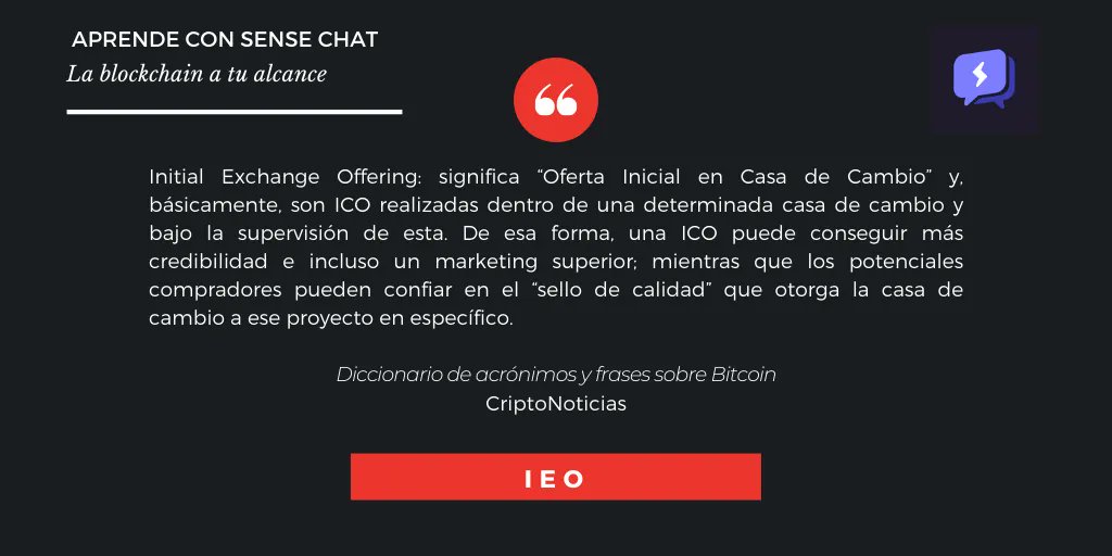 yoditarzk's tweet photo. ¡Aprende con @SenseChat: la blockchain a tu alcance!
¿Qué es IEO?
Visita: https://t.co/n9M30sqczn
#makesense #sensetoken $SENSE https://t.co/X245G2JEdo