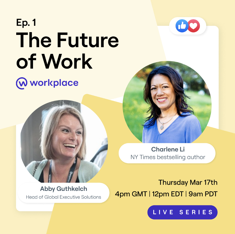 charleneli's tweet photo. Episode 1 is tomorrow at 9 AM PDT! Are you signed up?
I am excited to partner with @WorkplaceMeta and be a part of their live series. Learn what leaders are saying about the future of work.
Click here to join: https://t.co/UvdLAT7lOS
#sponsored #WorkplaceLIVE https://t.co/mOoQIeYFB5