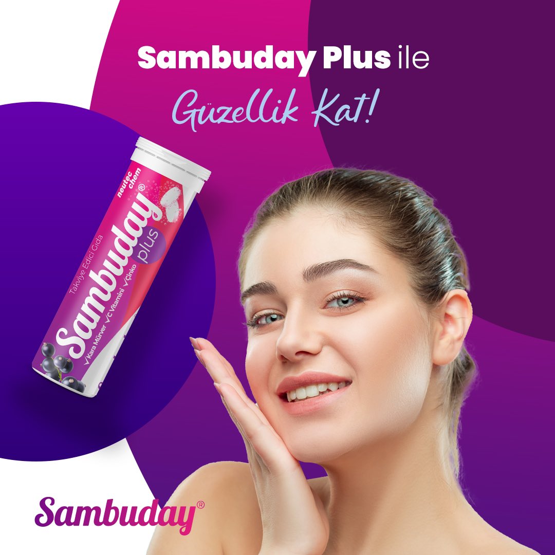 sambuday's tweet photo. Sambuday Plus ile Cildine Güzellik Kat!
 
#sambuday #sambudayplus #karamürver #cvitamini #çinko https://t.co/ABCxppHkmn