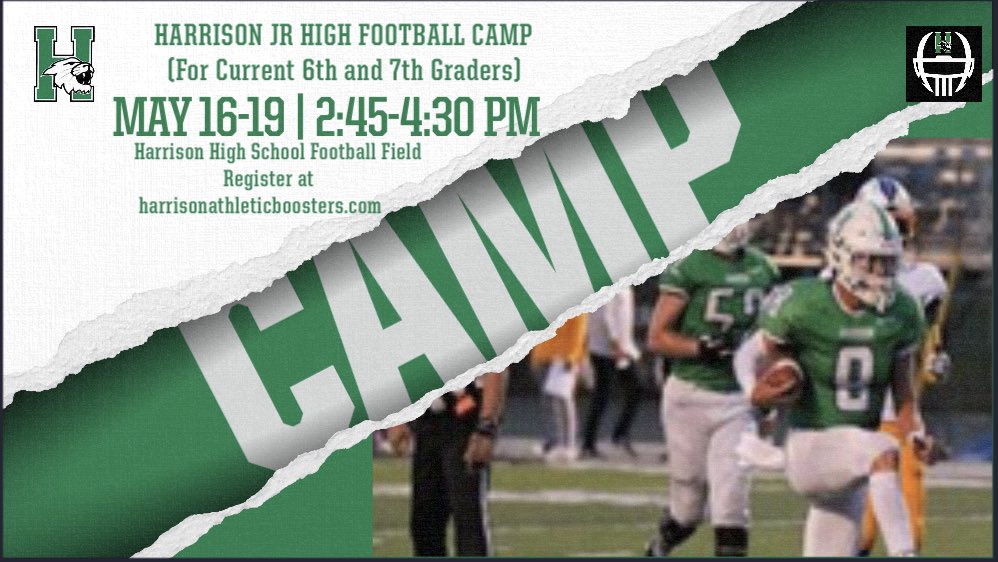 Sign up Jr High football camp. For current 6th and 7th graders. @hjswildcat @SLSDmcbee