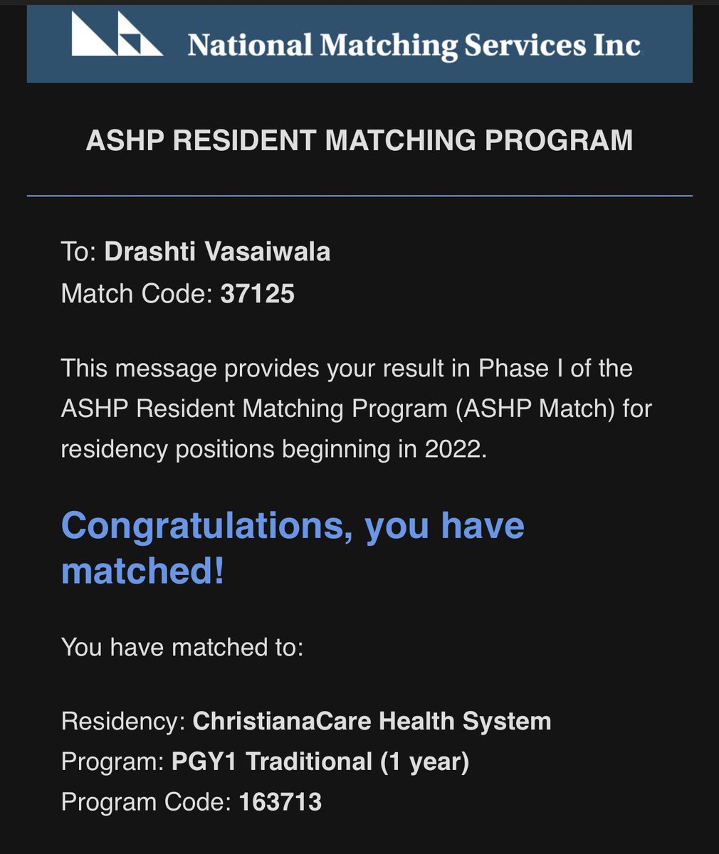 drashti_97's tweet photo. Was feeling a lot of emotions this morning. But I MATCHED at ChristianaCare, Delaware. Beyond grateful for the support from family, friends &amp; mentors! Excited to start my residency journey 🥰
For those who didn’t match, I am here, please reach out and be proud of yourself ♥️ https://t.co/JQUBj4xF7H