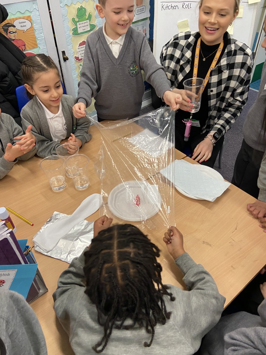 ManorParkSchSM1's tweet photo. In Year 1 today for @ScienceWeekUK @LEOScience2 #BSW22 we used our book Cece Loves Science to conduct our own experiment on finding a waterproof roof for a gnome in our enchanted forest! Tin foil is the way to go #learning #cecelovesscience https://t.co/xa4mL0YF6k
