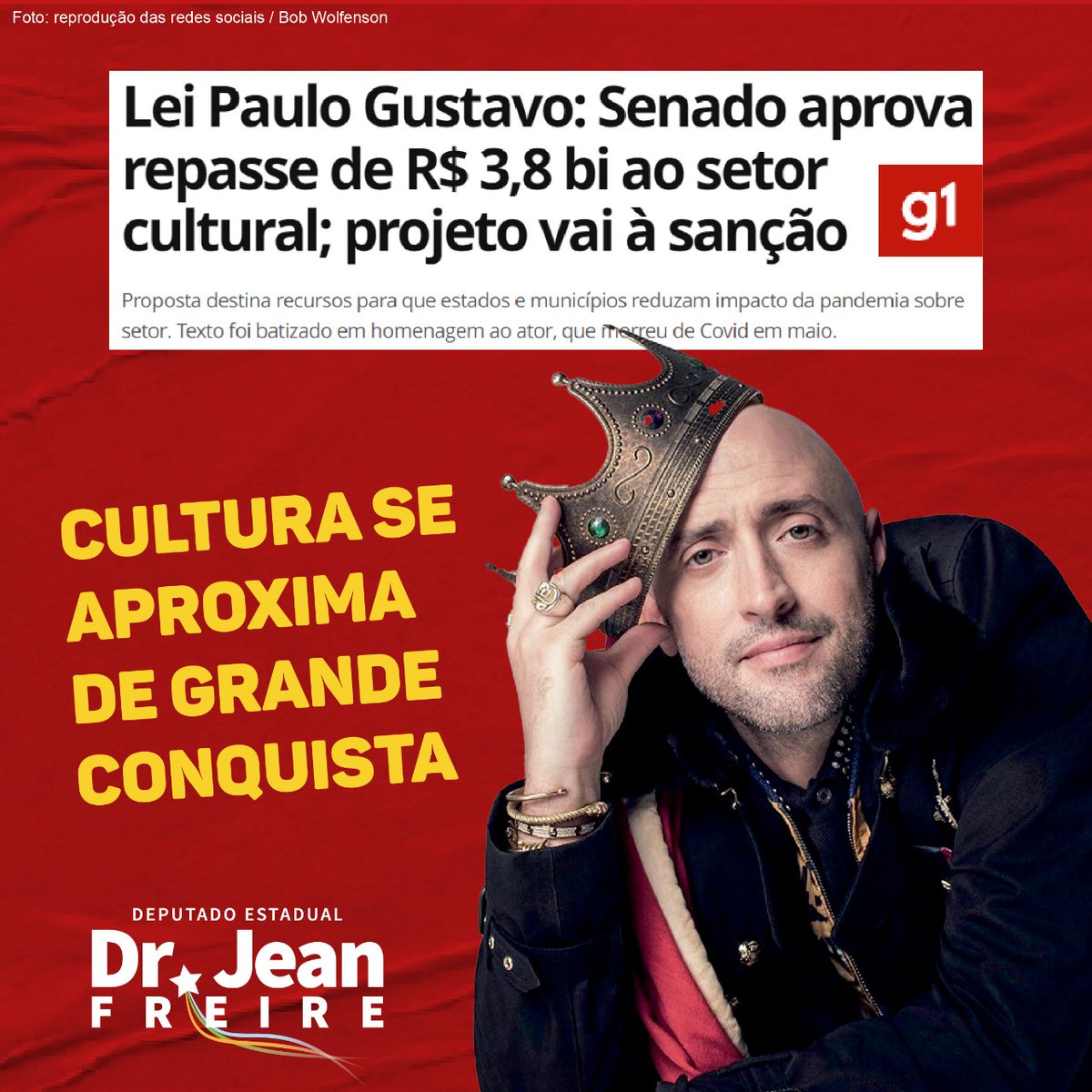 drjeanfreire's tweet photo. O Senado aprovou, nesta terça-feira (15/3), um projeto de lei que prevê o repasse de R$ 3,86 bilhões em recursos federais a estados e municípios para o enfrentamento dos efeitos da #pandemia da Covid-19 sobre o #SetorCultural. O texto segue para sanção. https://t.co/89e8RzYF2I