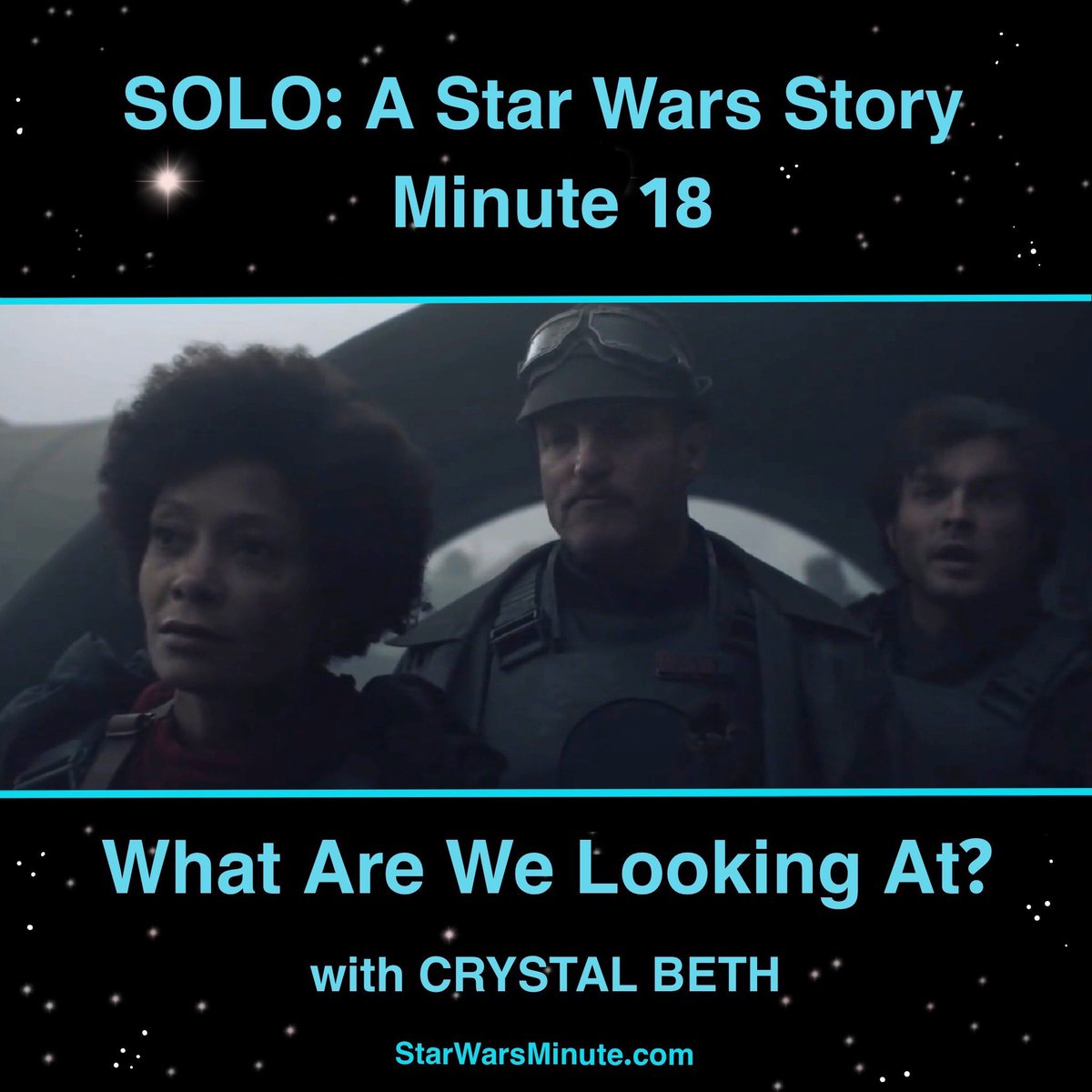 MINUTE 18: We’re delighted guest commentator <a href="/TheCrystalBeth/">Crystal Beth</a> is here but #Beckett &amp; #Val don't feel the same way about Corporal Solo!

Listen to us wherever you get #podcasts, on YouTube or at StarWarsMinute.com!
#MoviesByMinutes #StarWars #Disney #Solo #MxM