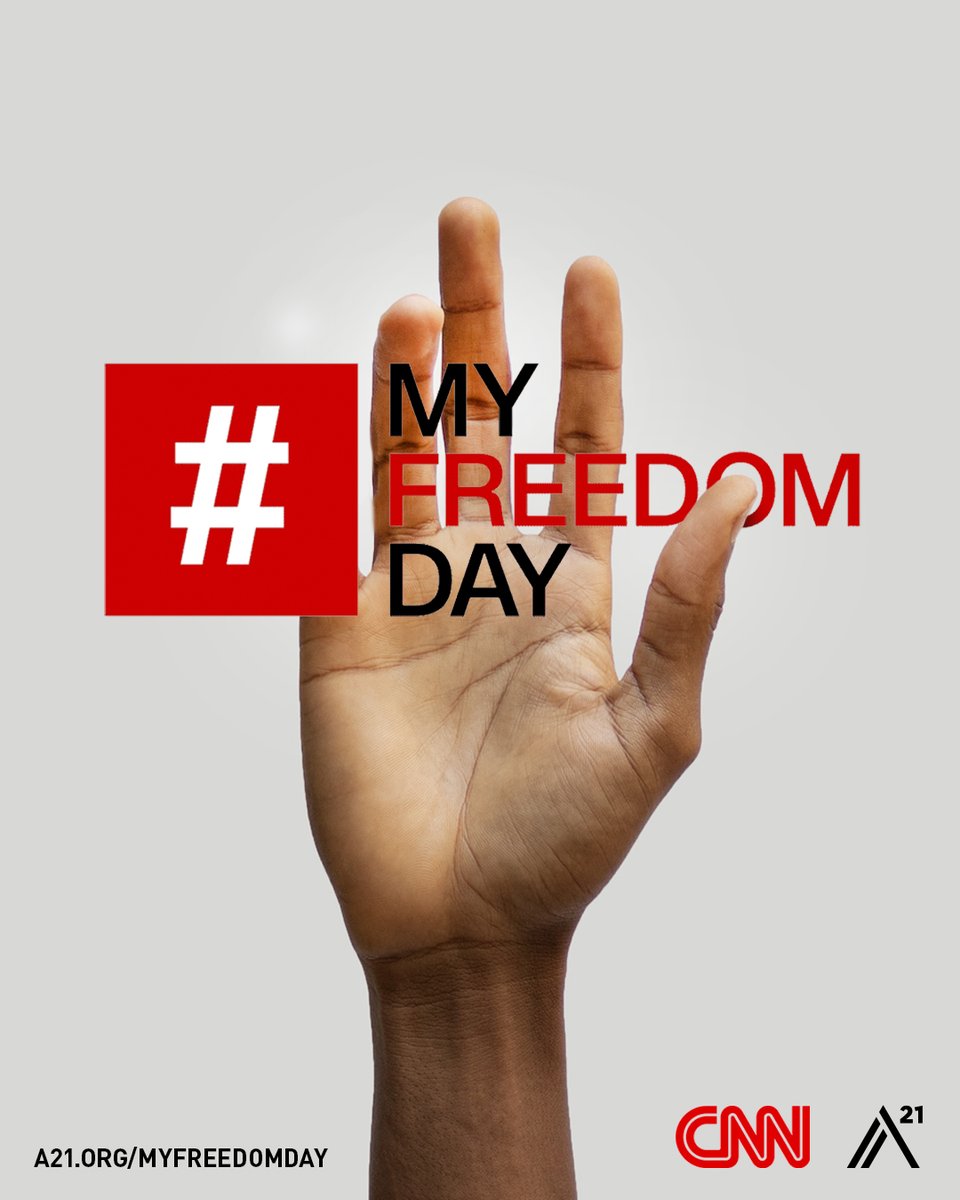 It's here–CNN's #MyFreedomDay is underway! The question is, what will you do with the freedom you have?

Tell us in the comments below what you're doing to spread the word! Then, see what students are doing worldwide and join the pledge at A21.org/MyFreedomDay