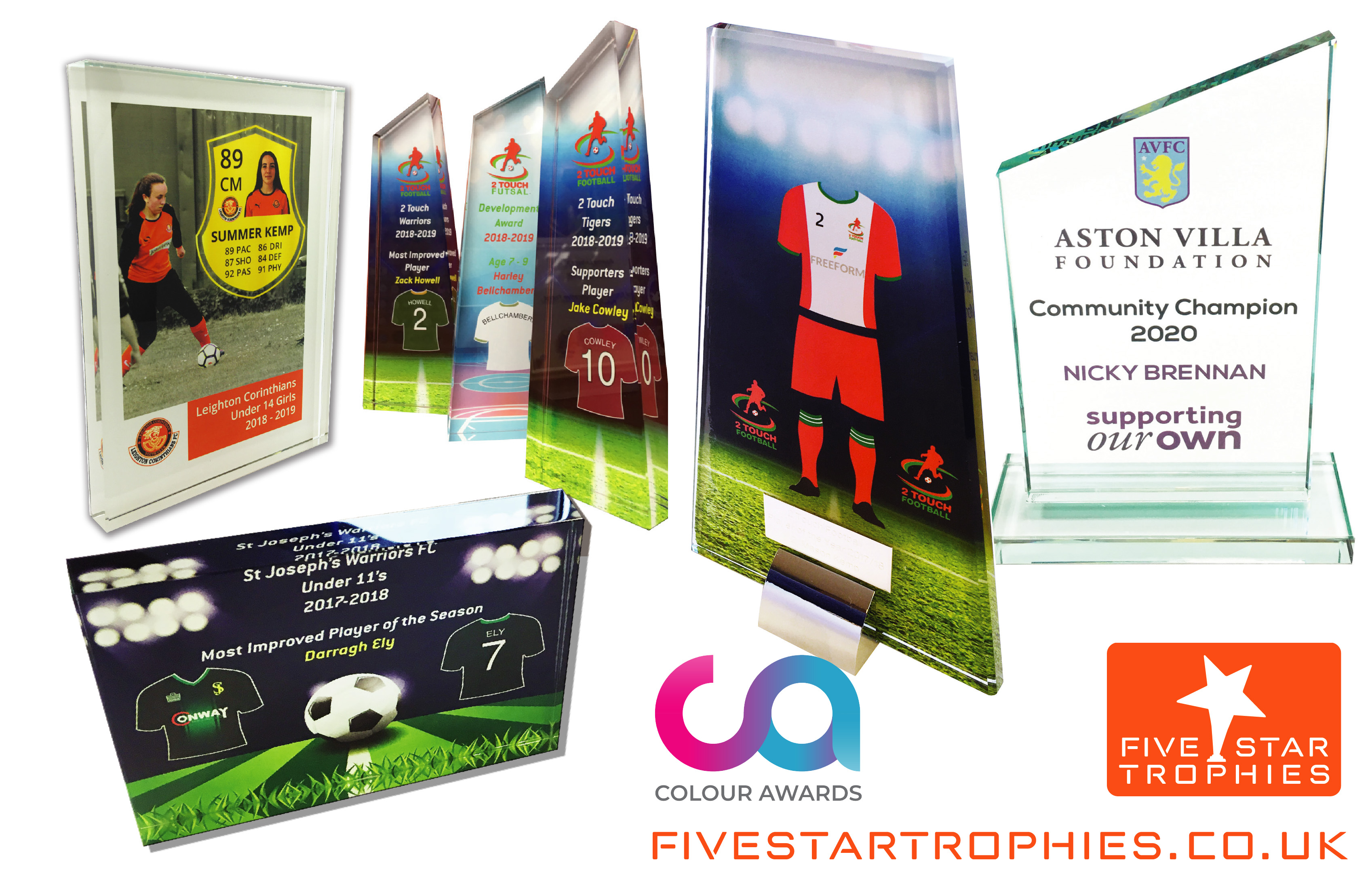 plus 12 medals Futsal winners glass trophy Free engraving 