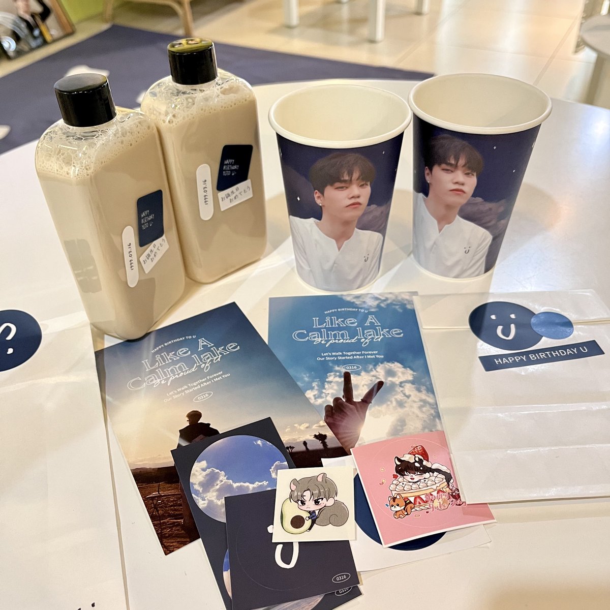 _pisland's tweet photo. 럭드를 못한게 아쉬울 정도로 특전이 예뻤던 곳! 구치시리즈 영수증도 넘기여웠어요💙..
#LIKE_A_CALM_LAKE_UDAY
#잔잔한_호수처럼_0316 https://t.co/9yDw397ryC
