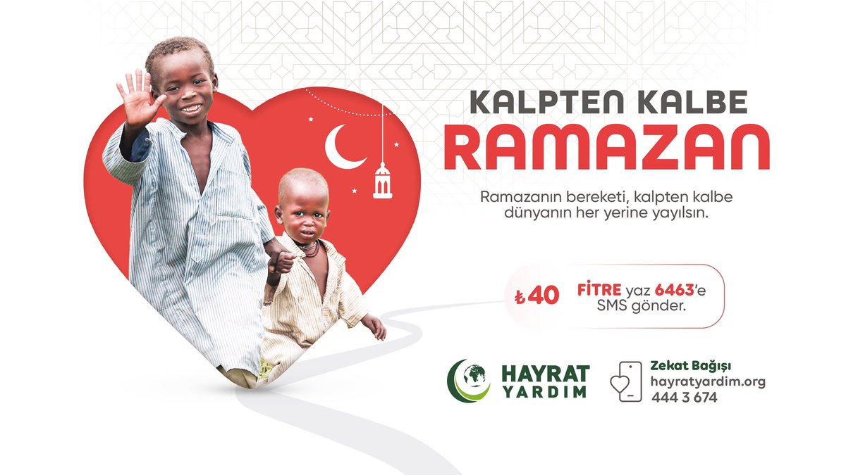 hayratyardim's tweet photo. Gönülden hesapsız paylaşmaya, kalpten kalbe Ramazan’a hazır olun.

Bu yıl da zekat, fitre, kumanya, iftar ve bayramlık bağışlarınızla Ramazan bereketi dünyanın her yerine yayılsın.

https://t.co/QxjrXlthJz

#KalptenKalbeRamazan https://t.co/JyrxMUWAgB