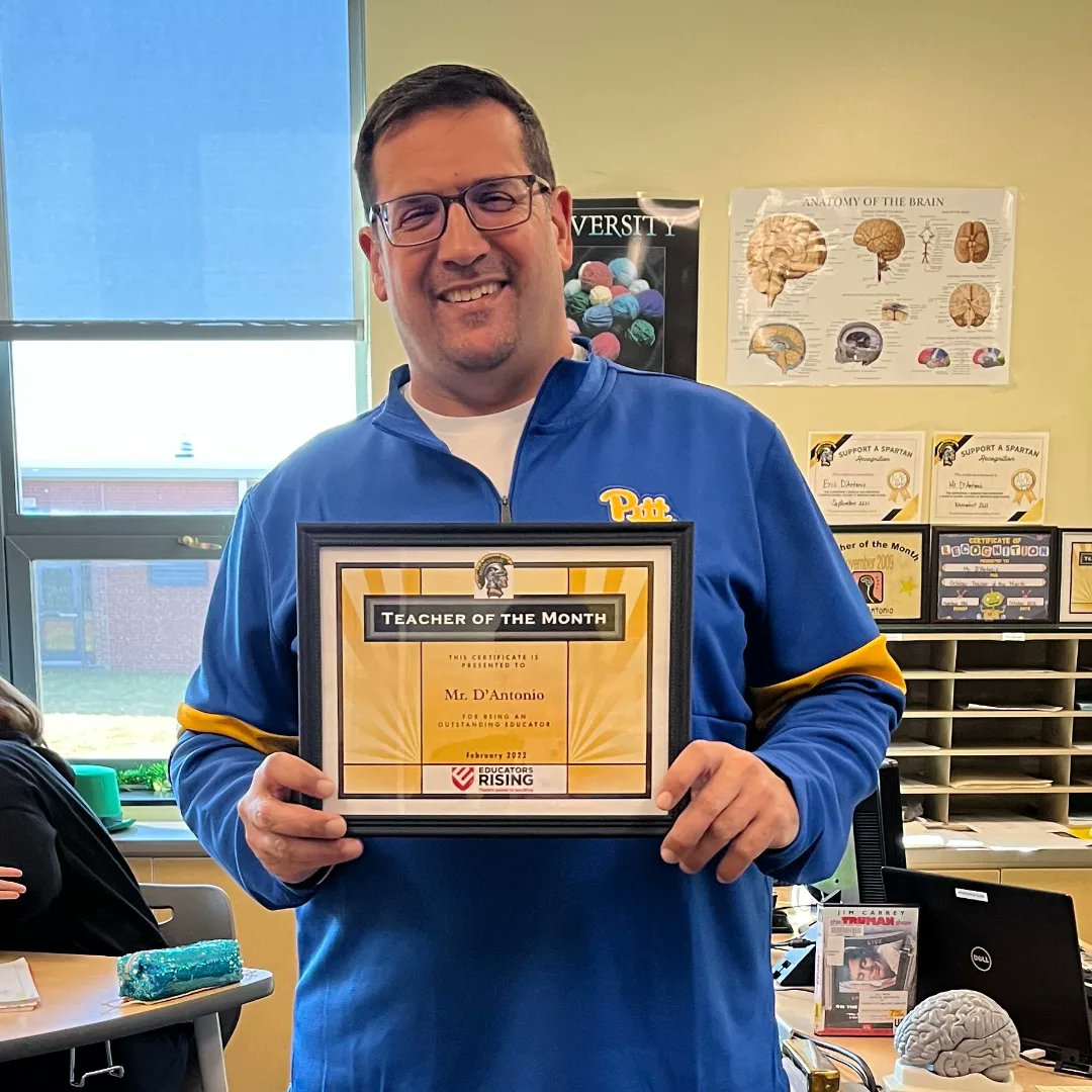 Congratulations to our February teachers of the month: Mr. D'Antonio and Mrs. Blyzwick!! #montourproud <a href="/hilltopspartan/">Montour High School</a>