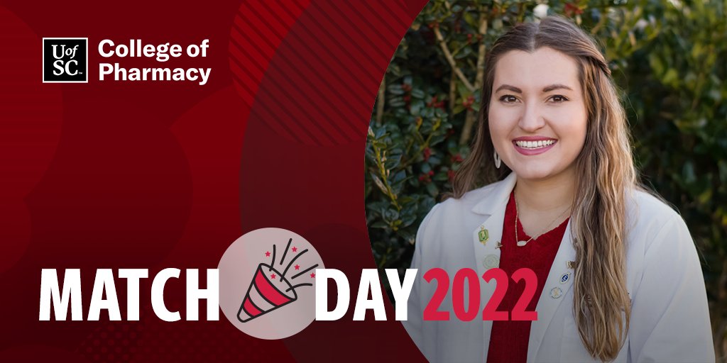 UofSCPharm's tweet photo. Leigh Fleming Joyner ('22) matched with @PremiseHealth - BMW / @KennedyCenterSC  🎉

💊 PGY1/2 Community-Based Pharmacy Administration &amp; Leadership Residency
📍 Greenville, SC

#UofSCPharmMatch | #RxMatchDay https://t.co/oeE5PSsQJ5