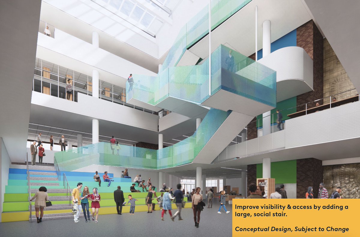 cincylibrary's tweet image. This space at Downtown Main will soon come alive again in reimagined ways. Take a look at the current scaffolding vs. what the future holds below! 🤩

Learn more about the #NextGenLibrary project at Main: cinlib.org/next-gen-main